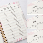 Personalized Cute Summer Turtle Name 2026-2028 Spiral Planner Notebook with Monthly Planner Pages Birthday Christmas Gift for Family Friends