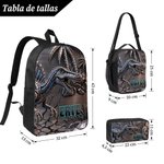 Set de mochila bolsa para el almuerzo y estuche personalizado con nombre y diseño de dinosaurio regalo de vuelta al cole y cumpleaños para niños