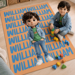 Personalised 3D-Style Character Artwork Soft Throw Blanket with Photo and Name Home Decor Birthday Gift for Boys Girls