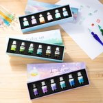 Personalisierte mundgeblasenem Kristallglas Dip Pen und Box Set mit Initialen und Namen Zeichnung Signatur Zubehör Geburtstag Geschenk für Liebhaber des Schreibens