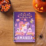 Personalized I'm Just Here for the Boo-ks Halloween Ghost Spiral Notebook with Name Daily Use Halloween Gift for Students Book Lovers
