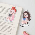 À vos côtés à chaque page - Nom et personnage personnalisés - Marque-page pour les amoureux de lecture