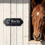 Personalized Silhouette Horse Stall Metal Sign with Name and Text Barn Decor Housewarming Gift for Horse Lovers Owners