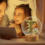 Personalized Jungle Animal Initial Acrylic Night Light with Name Bedroom Decor Baby Shower Gift for Babies Toddlers