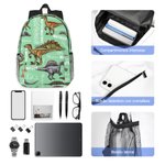 Mochila personalizada de gran capacidad con temática de dinosaurio y nombre regalo de vuelta al cole y cumpleaños para niños y amantes de dinosaurios
