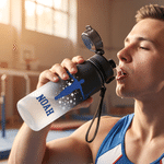 Personalized Multicolor Gymnast Silhouette Sports Water Bottle with Flip Lid and Name Daily Training Use Birthday Gift for Gymnasts Athletes