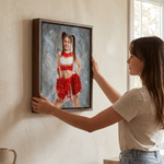 Personalized Oil Painting Cheerleader Canvas Print with Photo and Name Wall Decor Ship from USA Housewarming Gift for Cheerleader