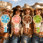 Personalized Multicolour Western Cowgirl Boots Handheld Fan with Name Daily Use Outdoor Summer Travel Birthday Gift for Family Friends Women
