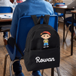 Personalized Cute Cartoon Character School Bag Backpack with Name Back to School Birthday Gift for Kids Children