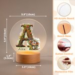 Personalized Jungle Animal Initial Acrylic Night Light with Name Bedroom Decor Baby Shower Gift for Babies Toddlers