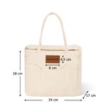 Borsa tote in tela personalizzata, con nome e multitasca porta gomitoli - Regalo di compleanno per amanti del lavoro a maglia