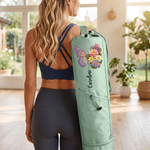 Personalized Birth Flower Butterfly Large Capacity Yoga Mat Bag with Name Yoga Exercise Birthday Gift for Pilates Yoga Lover
