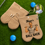 Personalized 3D-Style Character Artwork Photo Golf Ball Bag Sack with Name and Golf Ball Golf Field Birthday Anniversary Gift for Golf Lover