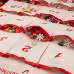 Personalized Santa Claus Christmas Countdown 24 Pockets Advent Calendar with Name Home Decor Christmas Gift for Friends Family