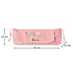 Sac de Rangement Personnalisé avec Nom et 3 Fleurs de Naissance Sac pour Outils de Coiffure Cadeau d'Anniversaire pour Femme