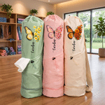 Personalized Birth Flower Butterfly Large Capacity Yoga Mat Bag with Name Yoga Exercise Birthday Gift for Pilates Yoga Lover