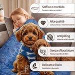 Coperta da divano personalizzata, con foto di animale in stile pittura a olio e nome - Regalo per la casa e padroni di animali