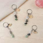 Personalized Heart Water Droplet Crystal Keychain with Initial and New Chapter Card New Job New Home Graduation Gift for Friend Family