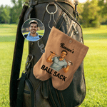 Personalized 3D-Style Character Artwork Photo Golf Ball Bag Sack with Name and Golf Ball Golf Field Birthday Anniversary Gift for Golf Lover