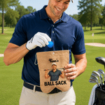 Personalized 3D-Style Character Artwork Photo Golf Ball Bag Sack with Name and Golf Ball Golf Field Birthday Anniversary Gift for Golf Lover