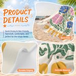 Personalized Multicolour Floral Quick Dry Oversized Beach Towel with Name Travel Essentials Birthday Summer Vacation Party Gift for Women