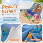 Personalized Cute 3D Diving Kid Sea Animal Quick Dry Soft Oversized Beach Towel with Name Summer Vacation Beach Party Birthday Gift for Boys Girls