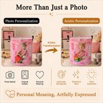 Personalized Cartoon Character Photo Word Cloud Storage Laundry Basket with Name and Handles Back to School Birthday Gift for Kids