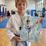 Personalized Oil Painting Style Taekwondo Photo Canvas Prints with Name Modern Wall Decor Ship from USA Birthday Gift for Taekwondo Lovers