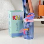 Personalized 3D-Effect Artwork Cute Cartoon Character Photo 16 oz Water Bottle with Name and Straw Daily Use Birthday Back to School Gift for Kids
