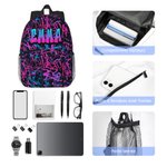 Sac à dos enfant personnalisé avec nom - Style graffiti urbain - Cadeau de rentrée scolaire pour les élèves