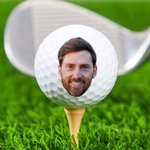 Personalisierter witziger Golfball mit Gesicht & Scherzspruch | Kleinigkeit | Golfzubehör | Weihnachten Geburtstag & Vatertag Geschenk für Golfer