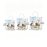 Personalised Black Cat Pumpkin Ghost Halloween-Themed Clear Gift Bag with Name Trick or Treat Halloween Party for Kids Boys Girls