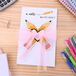 Personalised A Note From Teacher Notepad Memo Pad with Text and 6 Pencil Heart Stickers Back to School Appreciation Gift for Teacher
