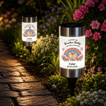 Personalised Rainbow Bridge Pet Photo Solar Garden Light with Name and Date Garden Decoration Memorial Sympathy Gift for Loss of Pet