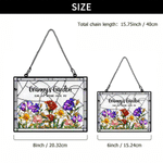 Personalized Birth Flower Grandma's Garden Acrylic Sun Catcher Ornament with Nickname and Name Window Decoration Birthday Gift for Mom Grandma