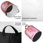 Cesta portaoggetti personalizzata, con foto in stile cartone animato, nuvola di parole e nome - Regalo di compleanno per bambini