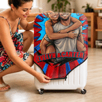 Personalized Pop Style Photo Suitcase Cover with Name Fits 18-32 Inches Suitcase Travel Birthday Gift for Girlfriend Boyfriend Couple