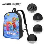 Personalized 3D-Style Character Artwork Cartoon Photo Backpack Lunch Bag Pencil Case with Name Back to School Birthday Gift for Girls Boys