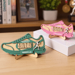 Personalised Sneaker Design Wooden Year Mile Tracker with Name Home Decor Birthday Anniversary Gift for Running Marathon Enthusiasts