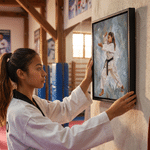Personalized Oil Painting Style Taekwondo Photo Canvas Prints with Name Modern Wall Decor Ship from USA Birthday Gift for Taekwondo Lovers