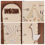 Personalised Cute Goose Baby Growth Chart Ruler with Name Nursery Baby Room Decor Birthday Gift for Baby Kid