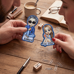Personalised Cartoon Character Embroidery Bookmark with Name Back to School Reading Birthday Gift for Bookworms