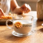 Personalized 3D-Effect Artwork Birth Flower Glass Cup with Name and Coaster Office Decoration Birthday Gift for Women