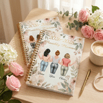 Personalized Exquisite Watercolor 2-5 Best Friends 2026-2028 Monthly Planner with Name Birthday Anniversary Gift for Besties