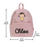 Personalized Cute Cartoon Character School Bag Backpack with Name Back to School Birthday Gift for Kids Children