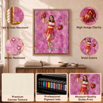 Personalized Oil Painting Cheerleader Canvas Print with Photo and Name Wall Decor Ship from USA Housewarming Gift for Cheerleader