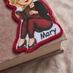 Personalised Cartoon Character Embroidery Bookmark with Name Back to School Reading Birthday Gift for Bookworms