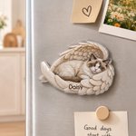 Personalized Pet Photo Wing Shape Fridge Magnet with Name Home Decoration Daily Use Birthday Memorial Sympathy Gift for Pet Lovers Pet Owners