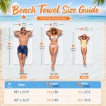 Personalized Multicolour Floral Quick Dry Oversized Beach Towel with Name Travel Essentials Birthday Summer Vacation Party Gift for Women