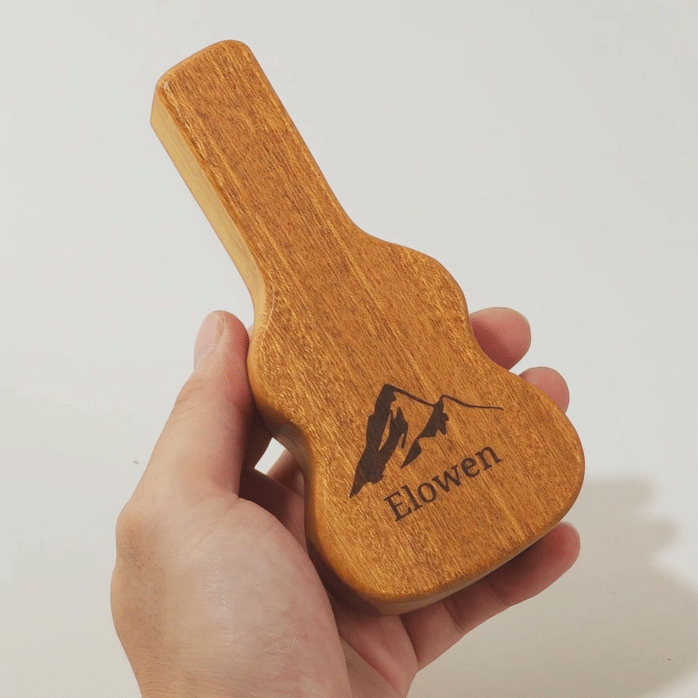 Personalised Engraved Monogram Letter Pattern Wooden Guitar Pick Holder Case with Name Music Accessories Birthday Gift for Guitar Player 3